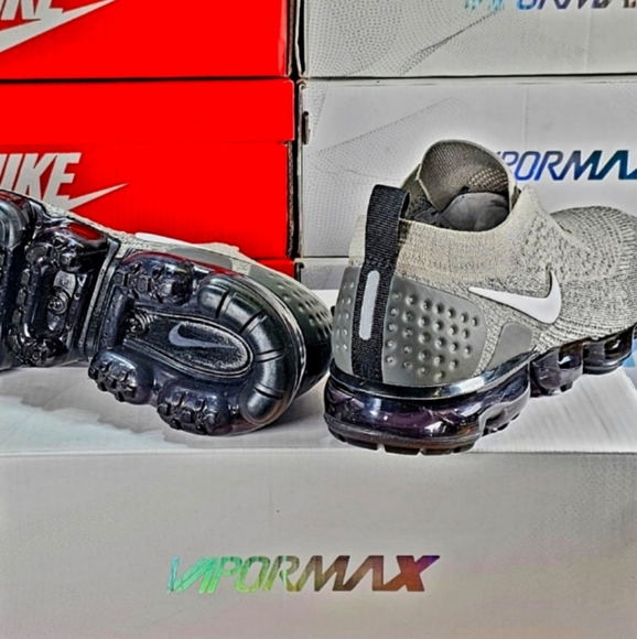Nike air vapormax laceless moc 2 slip on moon particle black grey silver men - Picture 7 of 10